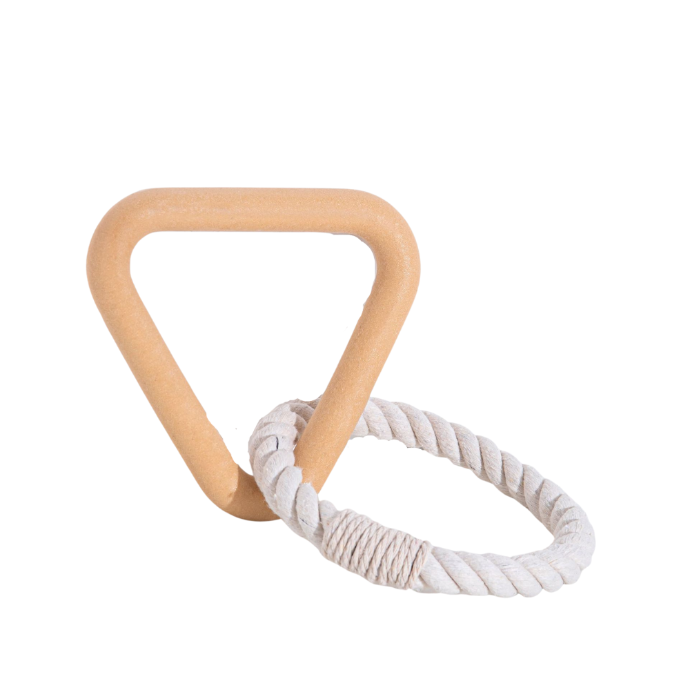 touwspeeltje triangel beige