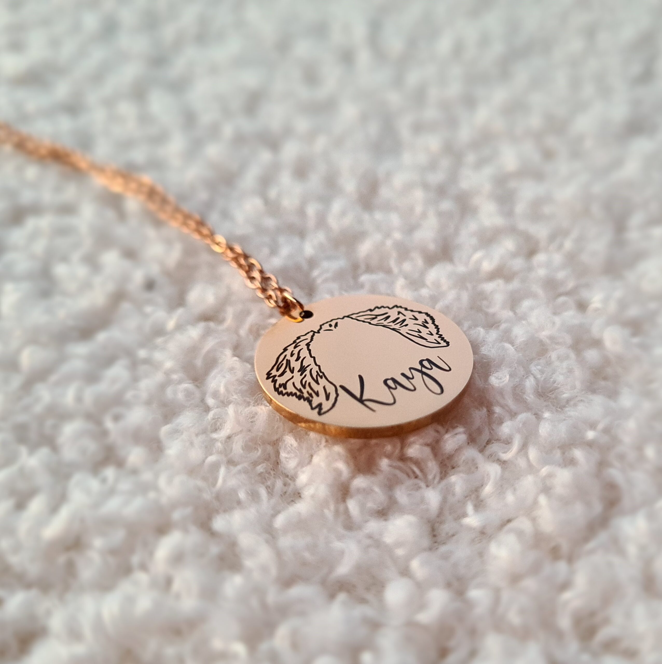 ketting hondenoortjes rosegoud