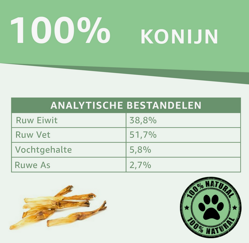 Gedroogde konijnenoren - 40 g (3 stuks) - Afbeelding 2