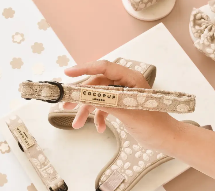 cocopup halsband mocha flower